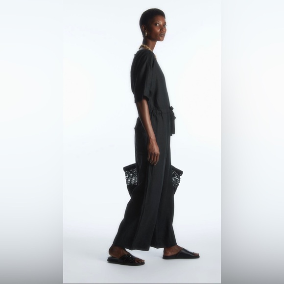 COS Drawstring-waist Linen Jumpsuit . US L - Picture 1 of 5